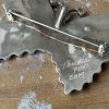 Zuni Tamara Pinto Signed Sterling Silver Large Butterfly Pin Pendant - Image 3