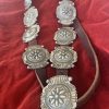 Navajo Linberg And Eva Billah Signed Unworn Sterling Silver 47 Inch Concho Belt