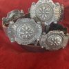 Navajo Linberg And Eva Billah Signed Unworn Sterling Silver 47 Inch Concho Belt - Image 8
