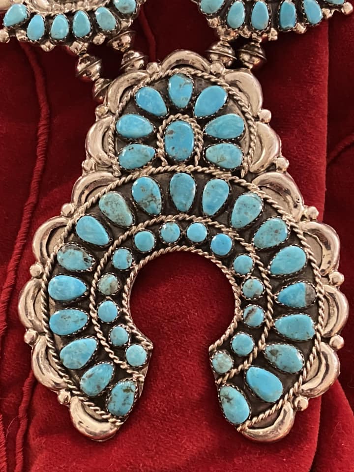 Sterling Silver Navajo Squash Blossom Necklace Turquoise - jewelry - by  owner - sale - craigslist