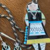 Zuni Joyce Waseta Signed Sterling Silver Opal 6" Olla Maiden Bolo and Matching Tips - Image 5