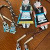 Zuni Joyce Waseta Signed Sterling Silver Opal 6" Olla Maiden Bolo and Matching Tips - Image 7