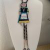 Zuni Joyce Waseta Signed Sterling Silver Opal 6" Olla Maiden Bolo and Matching Tips - Image 8