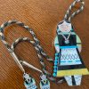 Zuni Joyce Waseta Signed Sterling Silver Opal 6" Olla Maiden Bolo and Matching Tips - Image 11