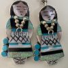 Zuni Joyce Waseta Signed Sterling Silver Opal 6" Olla Maiden Bolo and Matching Tips - Image 10