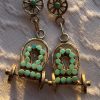 Vintage Zuni Dishta Signed Sterling Silver Conestoga Wagon Post Dangle Earrings - Image 5