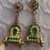 Vintage Zuni Dishta Signed Sterling Silver Conestoga Wagon Post Dangle Earrings - Image 6