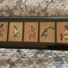 Zuni Dixon Shebala signed 1962 5 Kachina Prints Oil on Canvas framed Painting