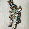 Vintage Exceptional Early Zuni Sterling Silver Inlaid Rainbowman Pin Brooch/