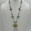 Zuni Jovanna Poblano Carved Turquoise Spiny Oyster Serpentine Bear Bird Fetish Jade Heishi Necklace/