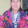 Zuni Joyce Waseta Signed Sterling Silver Turquoise Inlay Zuni Maiden Necklace/ - Image 2