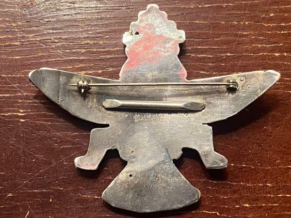 Zuni Vintage Early Sterling Silver Zuni Masterpiece Knifewing Pin Brooch/ - Image 2
