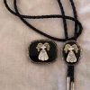Vintage Zuni Sarah N Kanesta Signed Sterling Silver Bolo Tie and Belt Buckle Matching Set/ - Image 2