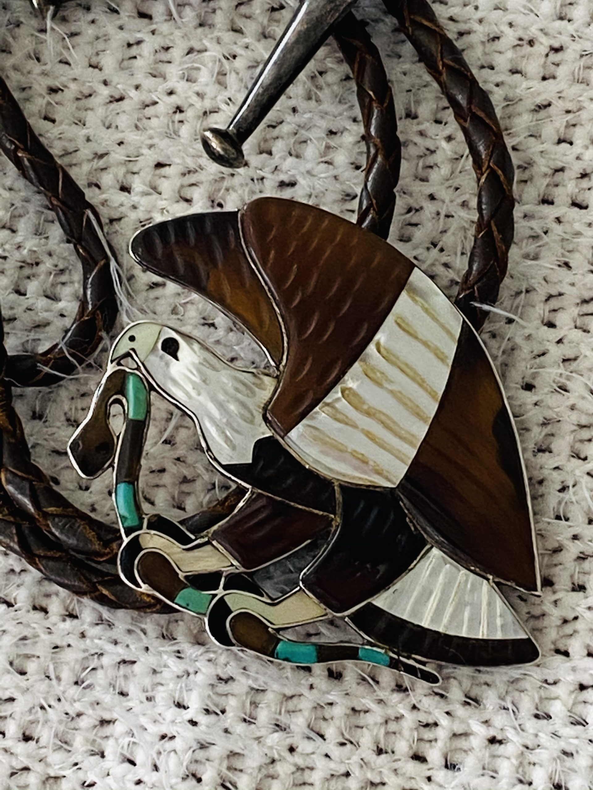 One Of The Most Unique Native American Zuni Eagle Sterling Silver Carved Bolo Tie One Of The Most Unique Native American Zuni Eagle Sterling Silver Carved Bolo Tie