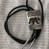 Navajo Rosco Scott Signed Sterling Silver Overlay Bear Bolo Tie With Tips/