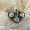 Cherokee Antonio Grant Signed Sterling Silver White Buffalo Bumbee Bee & Bee Hive Adjustable Ring/