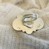 Cherokee Antonio Grant Signed Sterling Silver White Buffalo Bumbee Bee & Bee Hive Adjustable Ring/ - Image 3