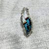 Zuni Eldred Martinez Signed Sterling Silver Inlaid Zuni Corn Maiden Size 5 Ring/