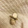 Zuni Susie Lowsayatee Signed Sterling Silver Sleeping Beauty Turquoise Double Teardrop Size 7.5 Ring/ - Image 2