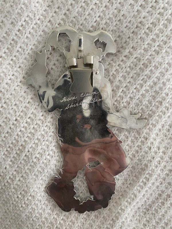 Zuni Tewa Shirley Benn Signed Sterling Silver Tewa Clown Kachina Bolo Tie & Pendant/ - Image 2