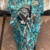 Zuni Dale Edaakie Sterling Silver Inlaid Bald Eagle Bolo Tie & Sterling Silver Tips/ - Image 2