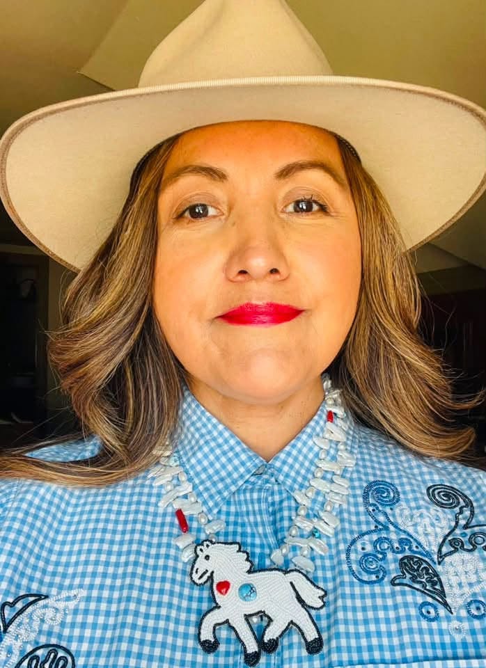 Zuni Jovanna Poblano Signed Pearls,Golden Hills Turquoise,Coral Beaded Horse Pony Necklace 39/ - Image 6